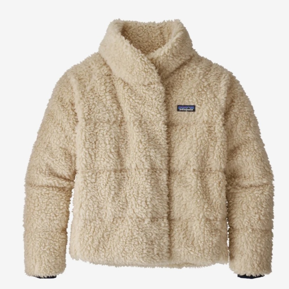 Patagonia Recycled High Pile Fleece Down Jacket fleece down Oyster white